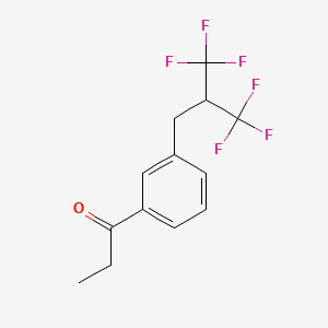 1-Propanone, 1-[3-[3,3,3-trifluoro-2-(trifluoromethyl)propyl]phenyl]-