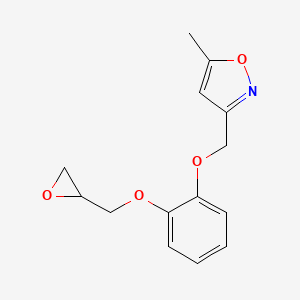 5-Methyl-3-({2-[(oxiran-2-yl)methoxy]phenoxy}methyl)-1,2-oxazole