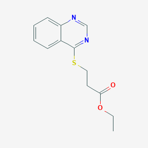 Ethyl 3-[(quinazolin-4-yl)sulfanyl]propanoate