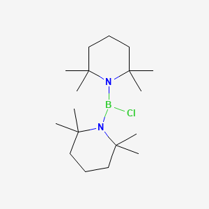 molecular formula C18H36BClN2 B14352728 1,1'-(Chloroboranediyl)bis(2,2,6,6-tetramethylpiperidine) CAS No. 91923-16-9