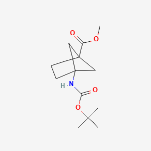 molecular formula C13H21NO4 B1435277 4-((叔丁氧羰基)氨基)双环[2.1.1]己烷-1-羧酸甲酯 CAS No. 1638760-04-9