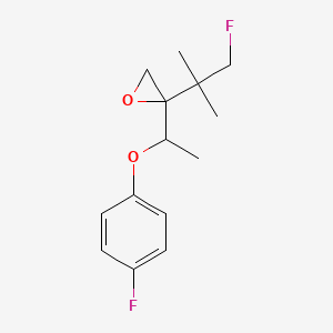 2-(1-Fluoro-2-methylpropan-2-yl)-2-[1-(4-fluorophenoxy)ethyl]oxirane