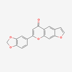 7-(2H-1,3-Benzodioxol-5-yl)-5H-furo[3,2-g][1]benzopyran-5-one