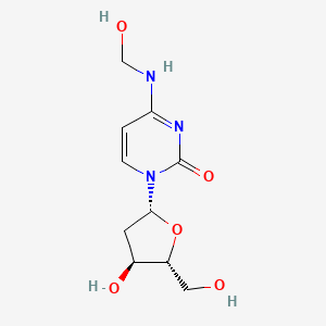 molecular formula C10H15N3O5 B14352932 2'-Deoxy-N-(hydroxymethyl)cytidine CAS No. 91573-78-3