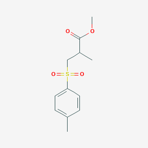 molecular formula C12H16O4S B14353031 Methyl 2-methyl-3-(4-methylbenzene-1-sulfonyl)propanoate CAS No. 92723-58-5