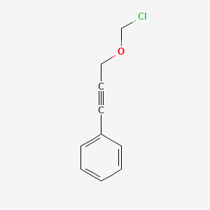 molecular formula C10H9ClO B14353056 [3-(Chloromethoxy)prop-1-yn-1-yl]benzene CAS No. 90331-98-9