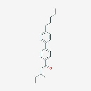 molecular formula C23H30O B14353073 3-Methyl-1-(4'-pentyl[1,1'-biphenyl]-4-yl)pentan-1-one CAS No. 91795-68-5