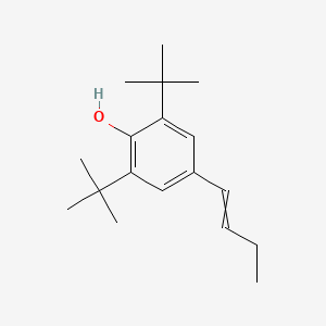 molecular formula C18H28O B14353078 4-(But-1-en-1-yl)-2,6-di-tert-butylphenol CAS No. 91125-12-1