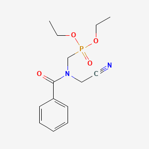 molecular formula C14H19N2O4P B14353079 Diethyl {[benzoyl(cyanomethyl)amino]methyl}phosphonate CAS No. 91156-37-5