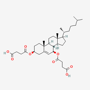 molecular formula C35H54O8 B14353105 7beta-Hydroxycholesterol bishemisuccinate CAS No. 95615-70-6