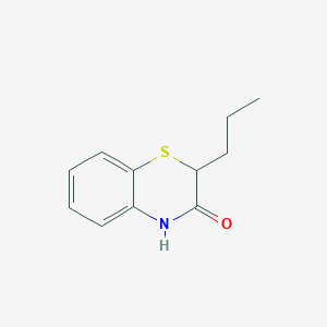 molecular formula C11H13NOS B14353110 2H-1,4-Benzothiazin-3(4H)-one, 2-propyl- CAS No. 91132-38-6