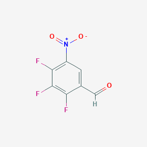 molecular formula C7H2F3NO3 B1435313 2,3,4-三氟-5-硝基苯甲醛 CAS No. 2044773-58-0