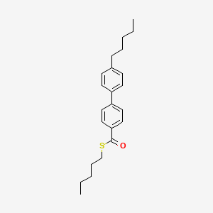 molecular formula C23H30OS B14353168 S-Pentyl 4'-pentyl[1,1'-biphenyl]-4-carbothioate CAS No. 90336-58-6