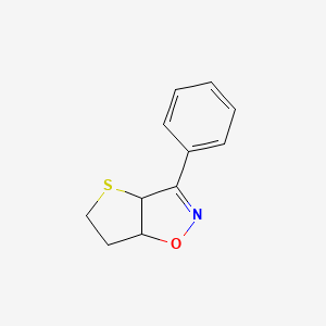 molecular formula C11H11NOS B14353207 3-Phenyl-3a,5,6,6a-tetrahydrothieno[2,3-d][1,2]oxazole CAS No. 90328-97-5