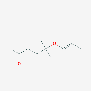 molecular formula C11H20O2 B14353213 5-Methyl-5-[(2-methylprop-1-en-1-yl)oxy]hexan-2-one CAS No. 91989-99-0