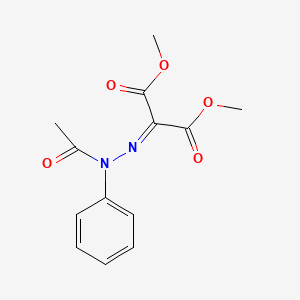 molecular formula C13H14N2O5 B14353214 Dimethyl (2-acetyl-2-phenylhydrazinylidene)propanedioate CAS No. 98236-89-6