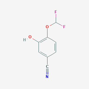 B1435325 4-(Difluoromethoxy)-3-hydroxybenzonitrile CAS No. 1261823-17-9