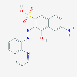 6-Amino-4-oxo-3-[2-(quinolin-8-yl)hydrazinylidene]-3,4-dihydronaphthalene-2-sulfonic acid