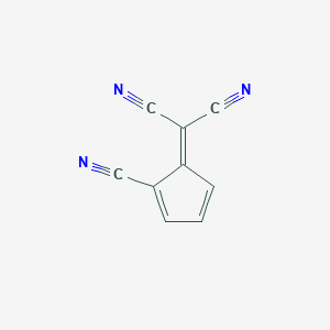 molecular formula C9H3N3 B14353272 (2-Cyanocyclopenta-2,4-dien-1-ylidene)propanedinitrile CAS No. 90440-65-6