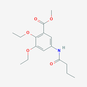 molecular formula C16H23NO5 B14353273 Methyl 5-butanamido-2,3-diethoxybenzoate CAS No. 90257-28-6