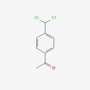 molecular formula C9H8Cl2O B14353293 1-[4-(Dichloromethyl)phenyl]ethan-1-one CAS No. 96333-18-5