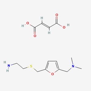 B1435332 2-(((5-((Dimethylamino)methyl)furan-2-yl)methyl)thio)ethanamine fumarate CAS No. 91224-69-0