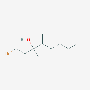 molecular formula C10H21BrO B14353342 1-Bromo-3,4-dimethyloctan-3-ol CAS No. 90157-12-3