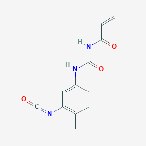 molecular formula C12H11N3O3 B14353383 N-[(3-Isocyanato-4-methylphenyl)carbamoyl]prop-2-enamide CAS No. 94289-82-4