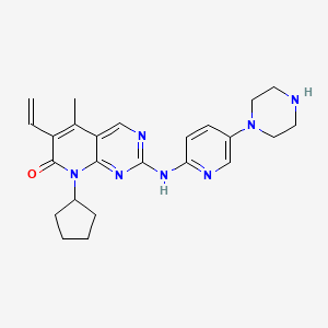 B1435339 8-cyclopentyl-5-Methyl-2-((5-(piperazin-1-yl)pyridin-2-yl)aMino)-6-vinylpyrido[2,3-d]pyriMidin-7(8H)-one CAS No. 2204863-06-7
