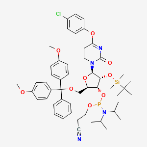 molecular formula C51H64ClN4O9PSi B1435342 2'-叔丁基二甲基甲硅烷基-O4-(4-氯苯基)-5'-o-二甲氧基三苯甲基-尿苷 3'-ce-磷酰胺 CAS No. 220382-28-5