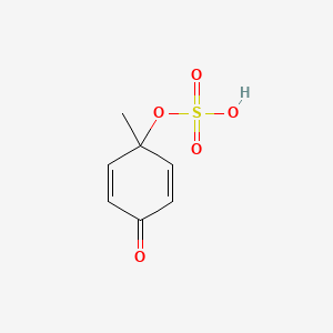 molecular formula C7H8O5S B14353425 1-Methyl-4-oxocyclohexa-2,5-dien-1-yl hydrogen sulfate CAS No. 94597-38-3