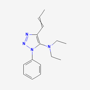 molecular formula C15H20N4 B14353432 N,N-Diethyl-1-phenyl-4-(prop-1-en-1-yl)-1H-1,2,3-triazol-5-amine CAS No. 90278-18-5