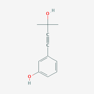 molecular formula C11H12O2 B14353442 3-(3-Hydroxy-3-methylbut-1-yn-1-yl)phenol CAS No. 90684-07-4