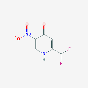 molecular formula C6H4F2N2O3 B1435375 2-(Difluoromethyl)-4-hydroxy-5-nitropyridine CAS No. 1805314-41-3
