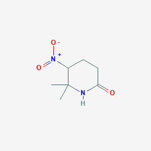 molecular formula C7H12N2O3 B1435394 6,6-Dimethyl-5-nitropiperidin-2-one CAS No. 1803601-04-8