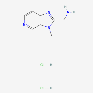 molecular formula C8H12Cl2N4 B1435397 {3-methyl-3H-imidazo[4,5-c]pyridin-2-yl}methanamine dihydrochloride CAS No. 1803600-25-0