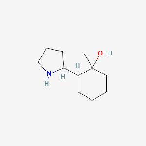 molecular formula C11H21NO B1435403 1-Methyl-2-(pyrrolidin-2-yl)cyclohexan-1-ol CAS No. 1803604-15-0