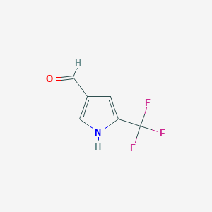 molecular formula C6H4F3NO B1435406 5-(trifluoromethyl)-1H-pyrrole-3-carbaldehyde CAS No. 1803567-44-3