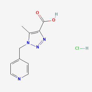 molecular formula C10H11ClN4O2 B1435418 5-甲基-1-(吡啶-4-基甲基)-1H-1,2,3-三唑-4-羧酸盐酸盐 CAS No. 1803601-84-4