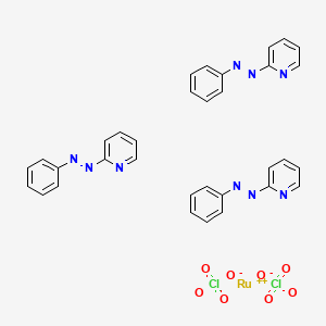 Phenyl(pyridin-2-yl)diazene;ruthenium(2+);diperchlorate