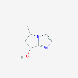 molecular formula C7H10N2O B1435435 5-methyl-5H,6H,7H-pyrrolo[1,2-a]imidazol-7-ol CAS No. 1803597-41-2