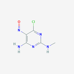 molecular formula C5H6ClN5O B1435442 6-chloro-2-N-methyl-5-nitrosopyrimidine-2,4-diamine CAS No. 1803584-80-6