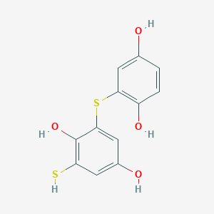 2-[(2,5-Dihydroxyphenyl)sulfanyl]-6-sulfanylbenzene-1,4-diol