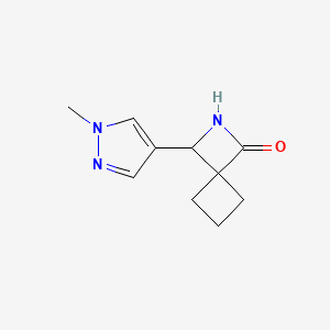 molecular formula C10H13N3O B1435445 3-(1-methyl-1H-pyrazol-4-yl)-2-azaspiro[3.3]heptan-1-one CAS No. 1803590-68-2