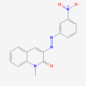 1-Methyl-3-[(E)-(3-nitrophenyl)diazenyl]quinolin-2(1H)-one