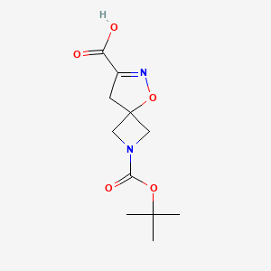 molecular formula C11H16N2O5 B1435456 2-(叔丁氧羰基)-5-氧杂-2,6-二氮杂螺[3.4]辛-6-烯-7-甲酸 CAS No. 1273576-64-9