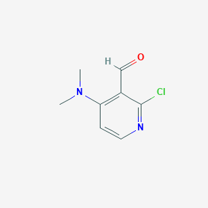 molecular formula C8H9ClN2O B1435458 2-Chloro-4-dimethylamino-pyridine-3-carbaldehyde CAS No. 1282606-18-1