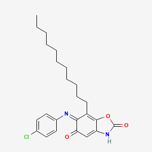 (6Z)-6-[(4-Chlorophenyl)imino]-7-undecyl-1,3-benzoxazole-2,5(3H,6H)-dione