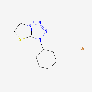 3-Cyclohexyl-5,6-dihydro-3H-[1,3]thiazolo[3,2-d]tetrazol-7-ium bromide