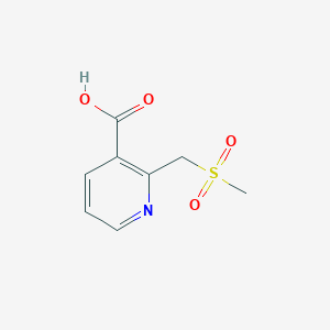 molecular formula C8H9NO4S B1435465 2-((Methylsulfonyl)methyl)nicotinic acid CAS No. 1691896-14-6
